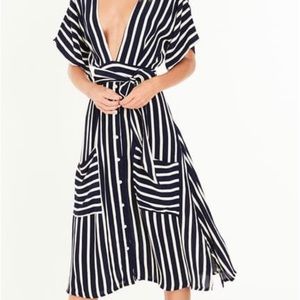 Faithful the Brand Milan Stripe Midi Dress